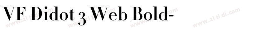 VF Didot 3 Web Bold字体转换